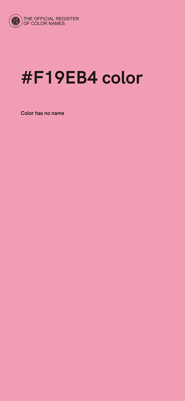 #F19EB4 color image