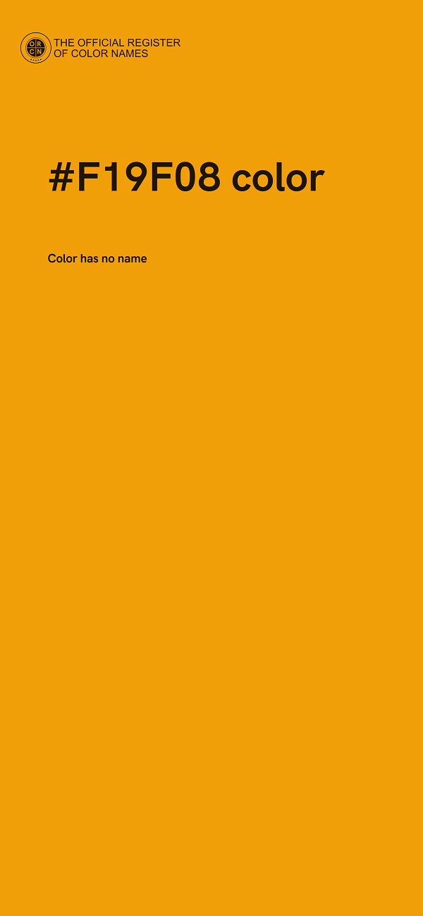 #F19F08 color image