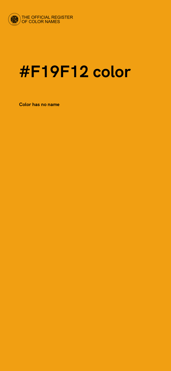 #F19F12 color image