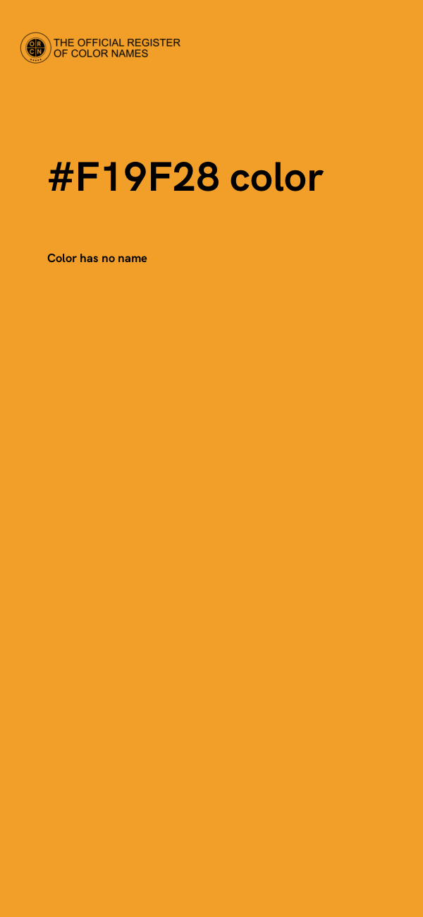 #F19F28 color image
