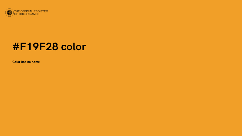 #F19F28 color image