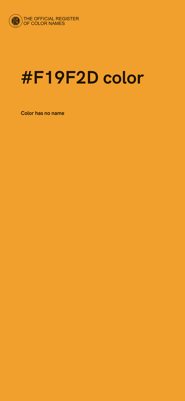 #F19F2D color image