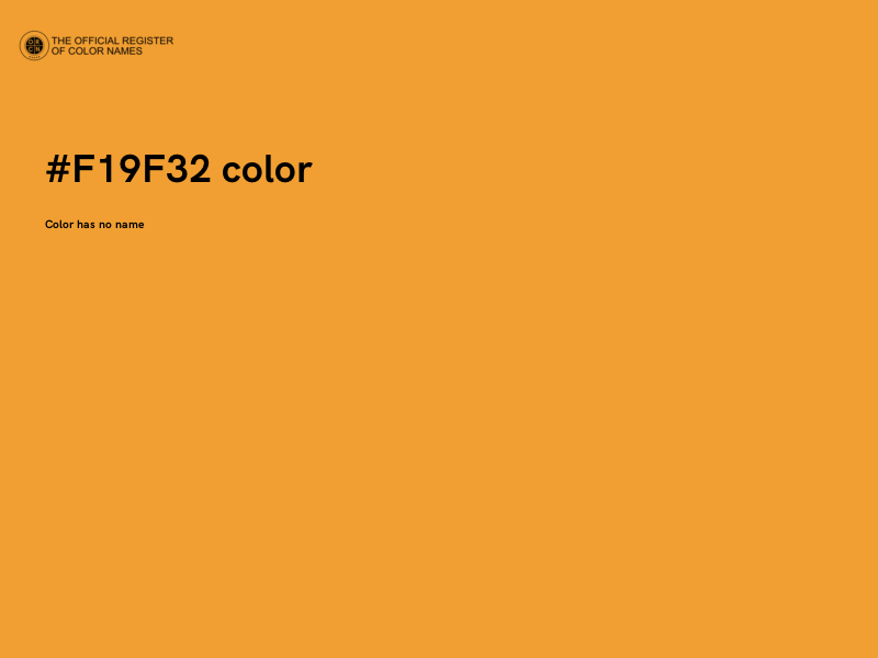 #F19F32 color image