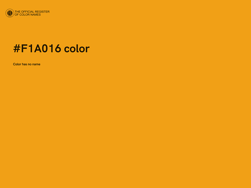 #F1A016 color image