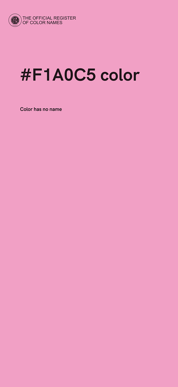 #F1A0C5 color image
