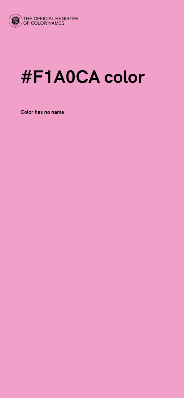 #F1A0CA color image