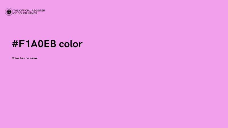 #F1A0EB color image