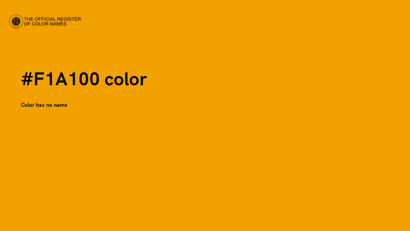 #F1A100 color image