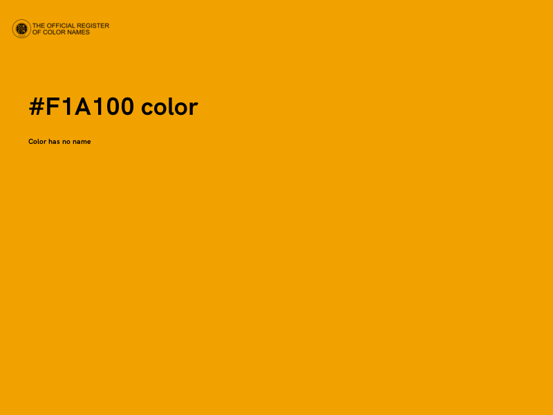 #F1A100 color image