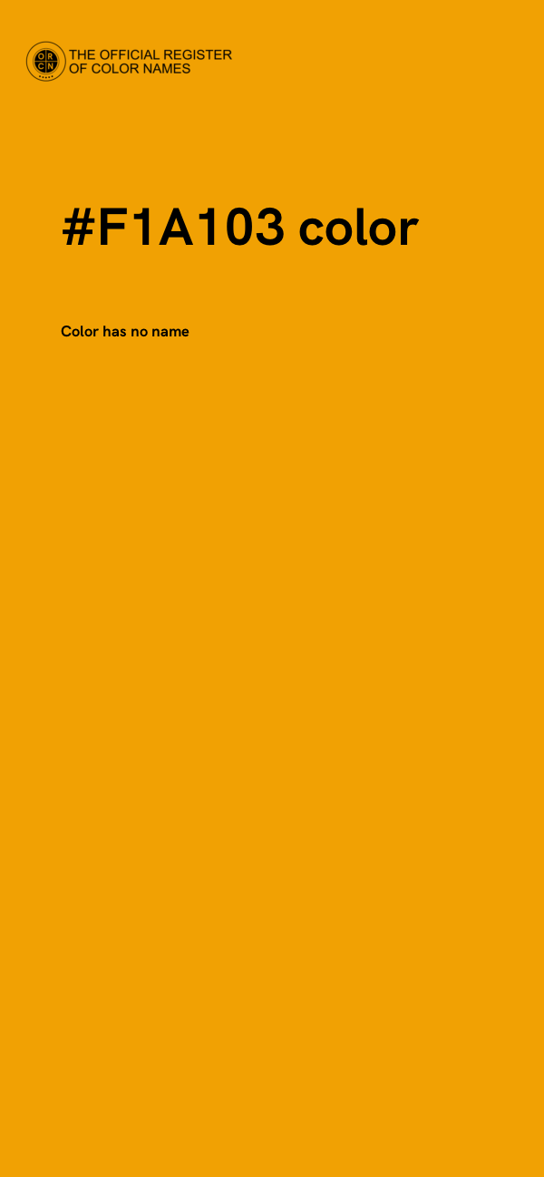 #F1A103 color image