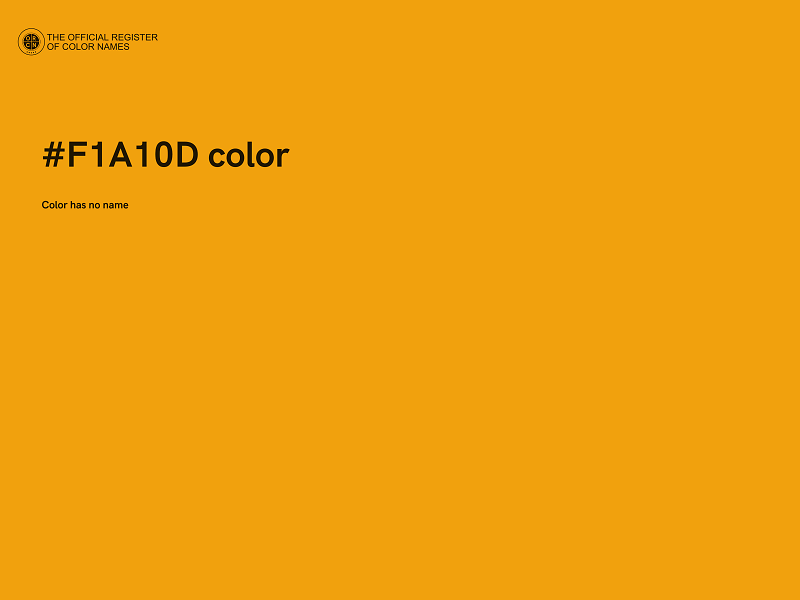 #F1A10D color image