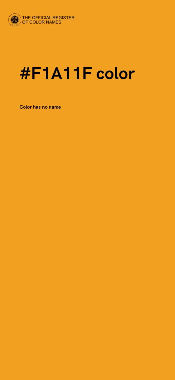#F1A11F color image