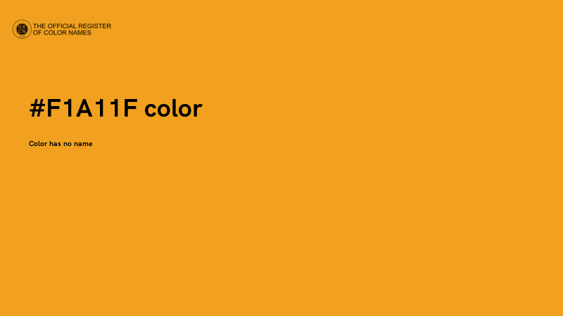 #F1A11F color image