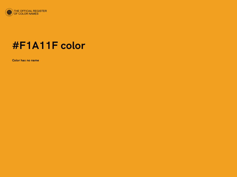 #F1A11F color image