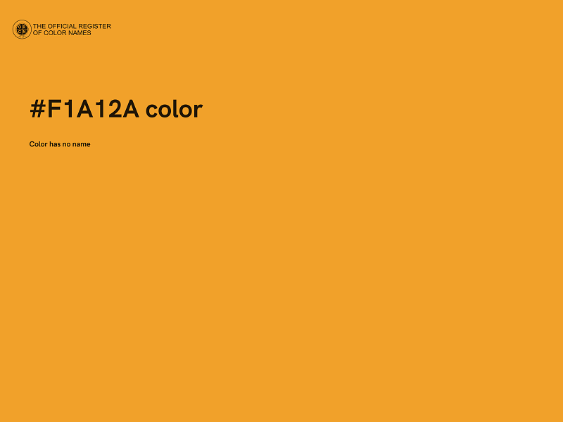 #F1A12A color image