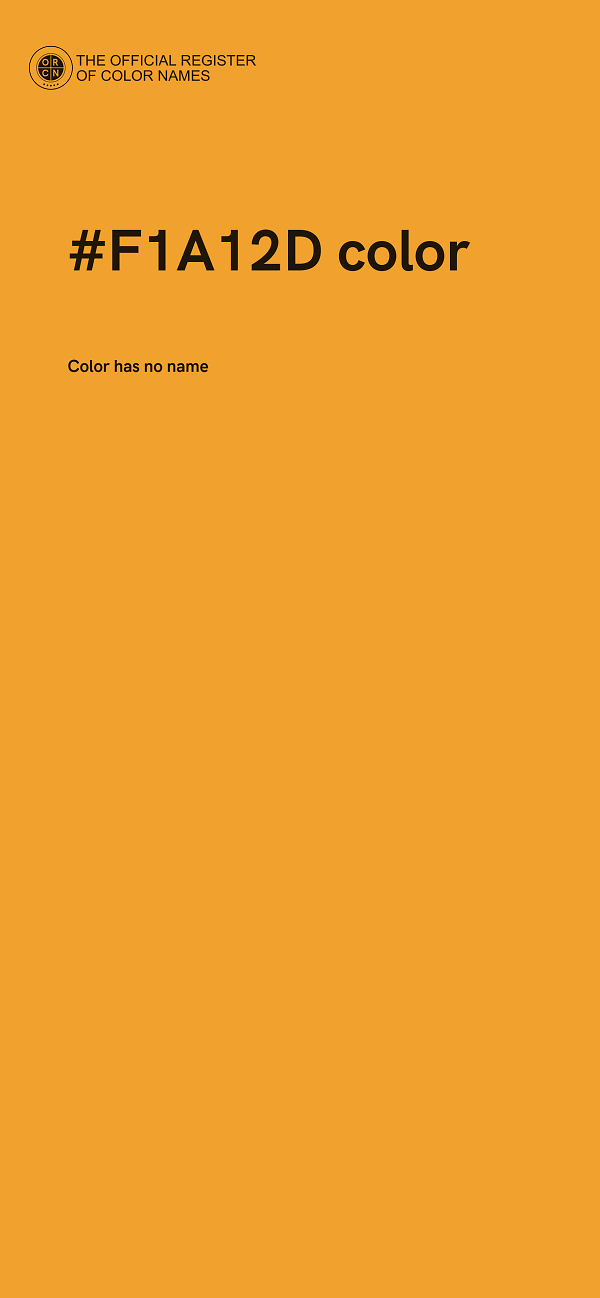 #F1A12D color image