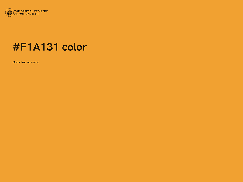 #F1A131 color image