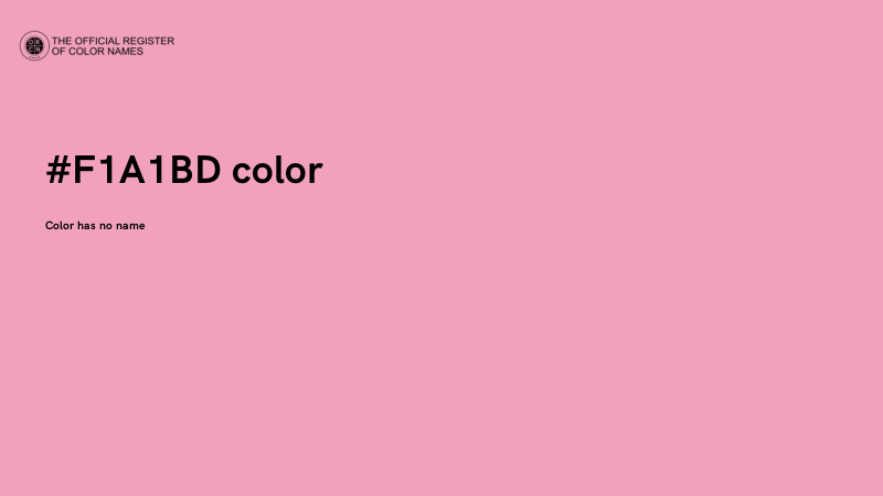 #F1A1BD color image
