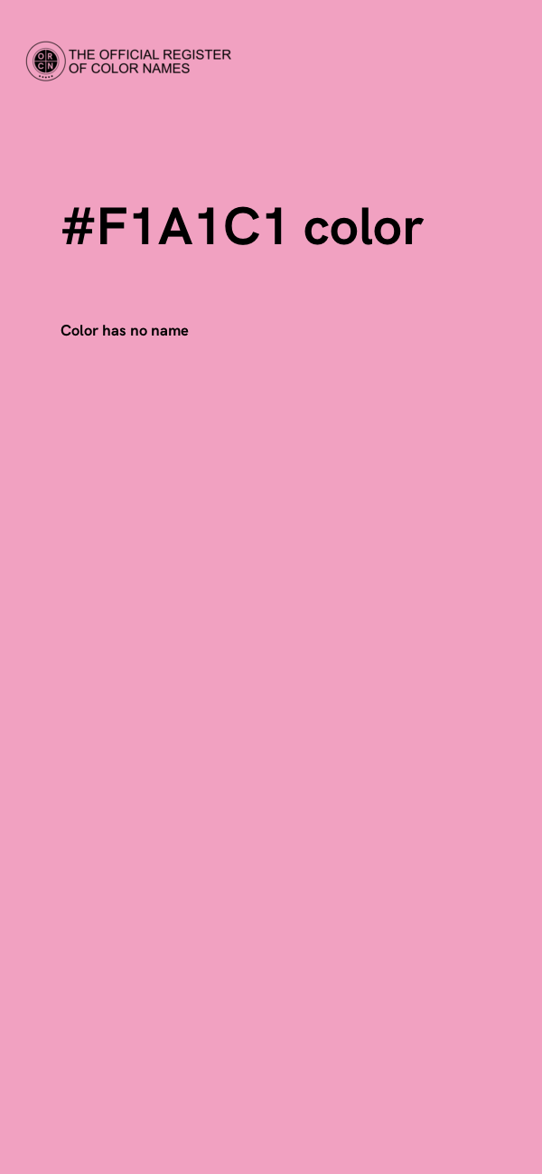 #F1A1C1 color image