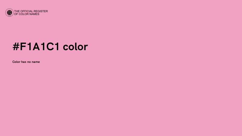 #F1A1C1 color image