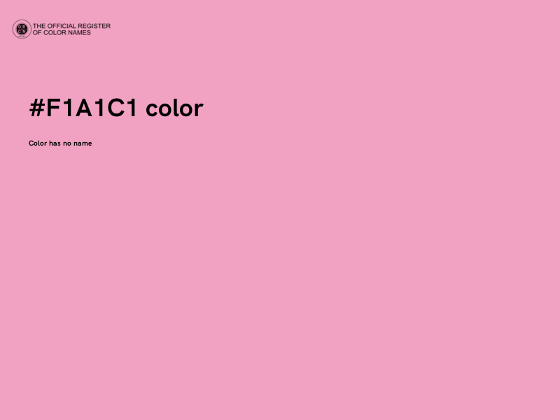 #F1A1C1 color image