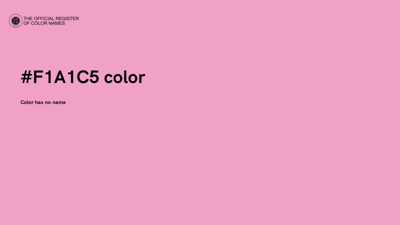 #F1A1C5 color image