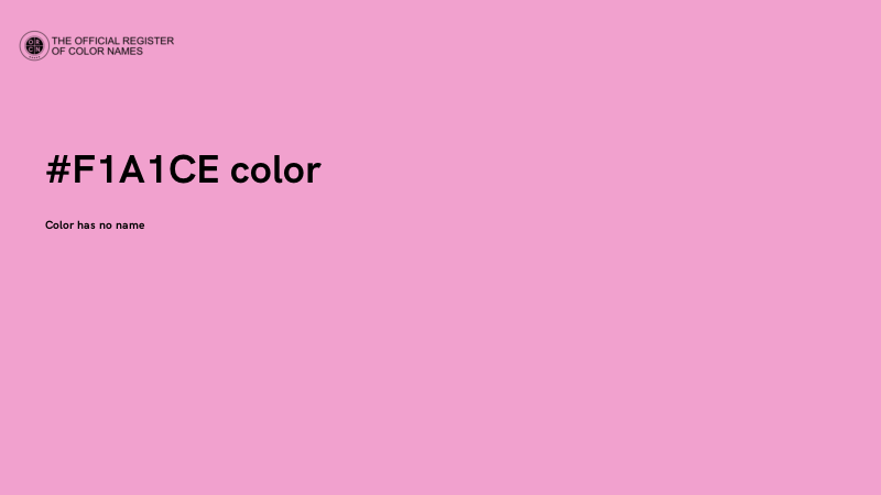 #F1A1CE color image