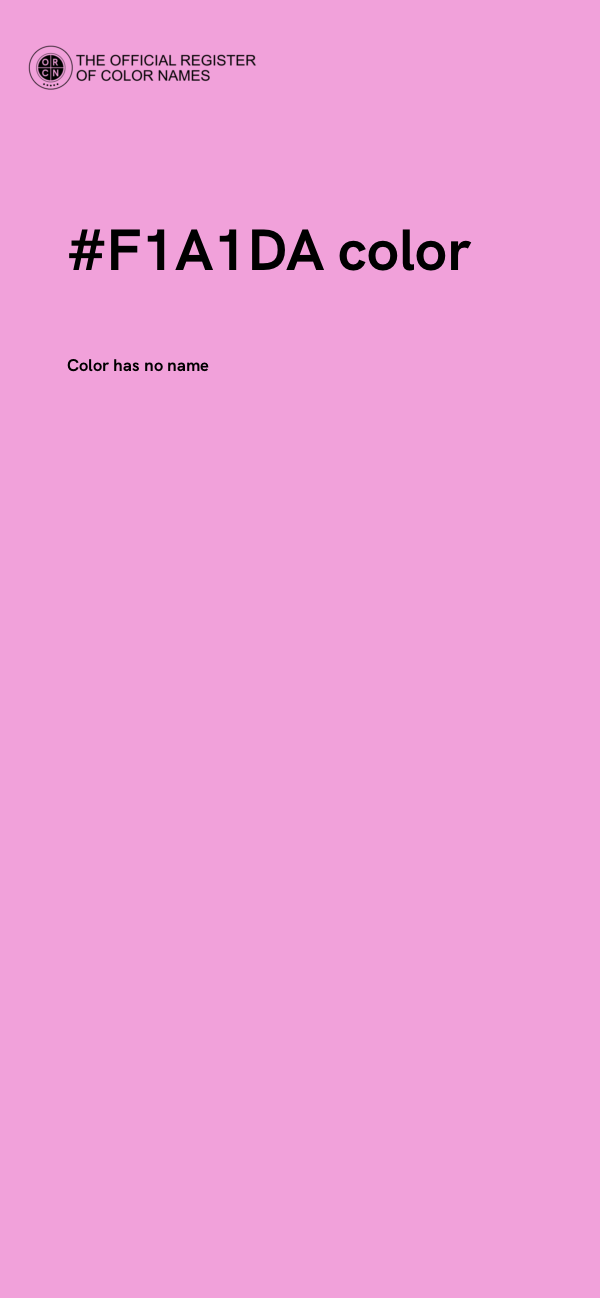 #F1A1DA color image