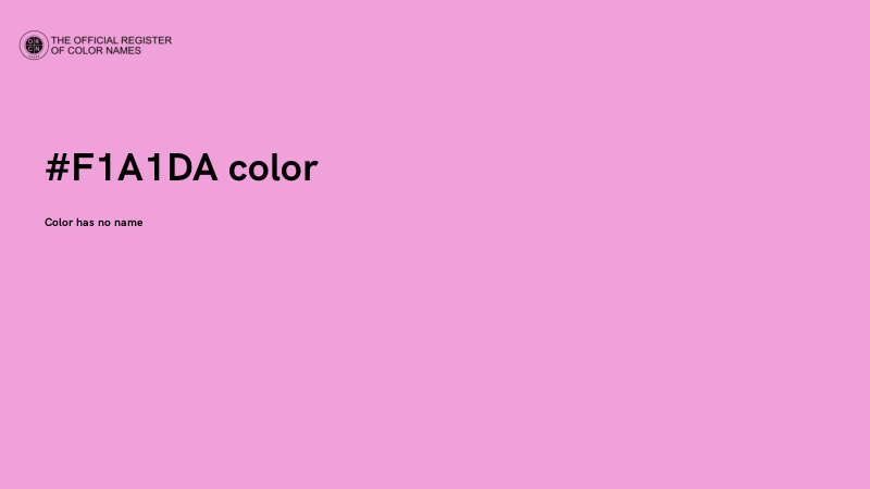 #F1A1DA color image