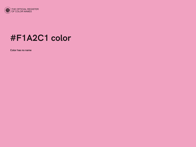 #F1A2C1 color image