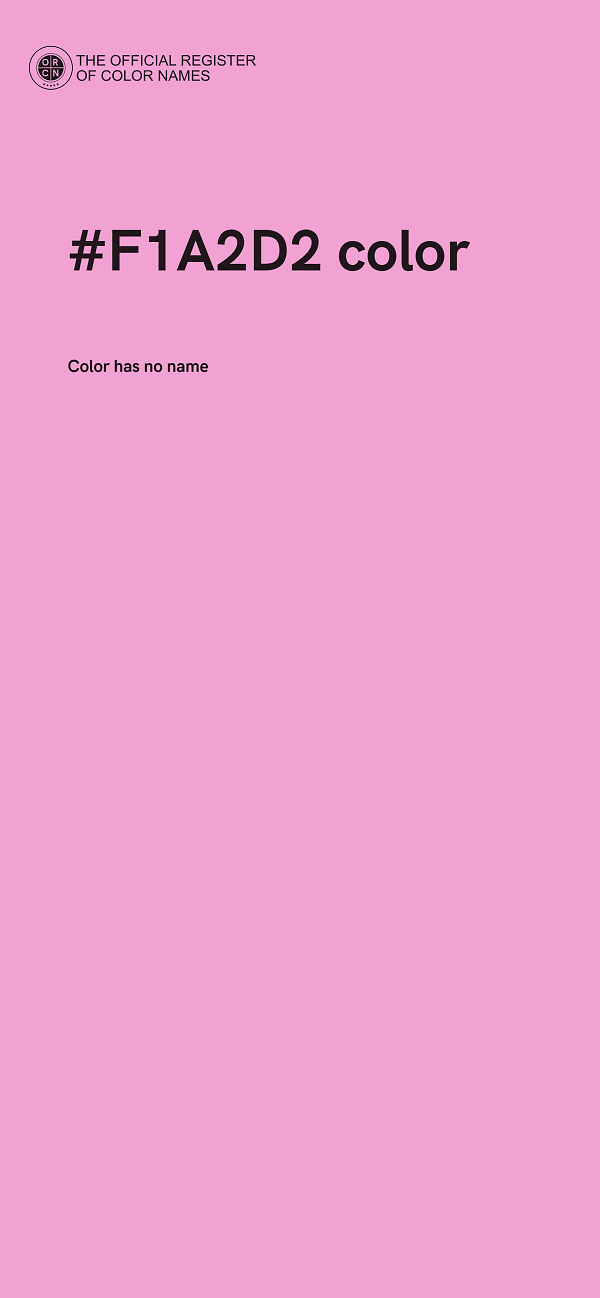 #F1A2D2 color image