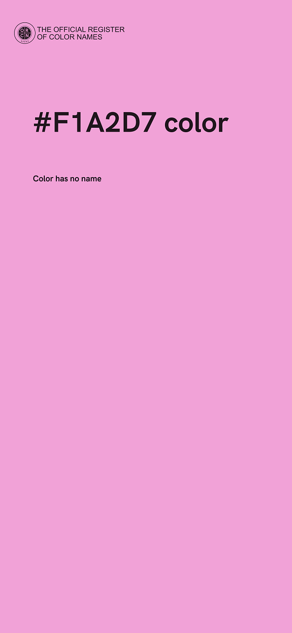 #F1A2D7 color image