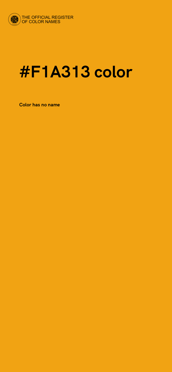 #F1A313 color image