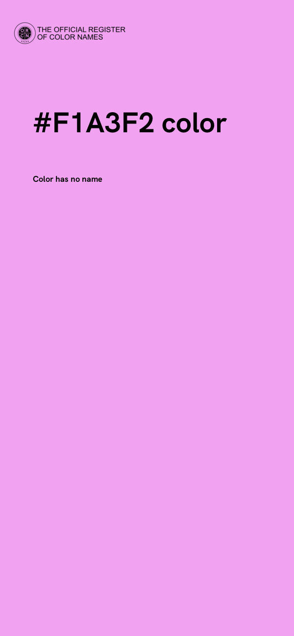#F1A3F2 color image