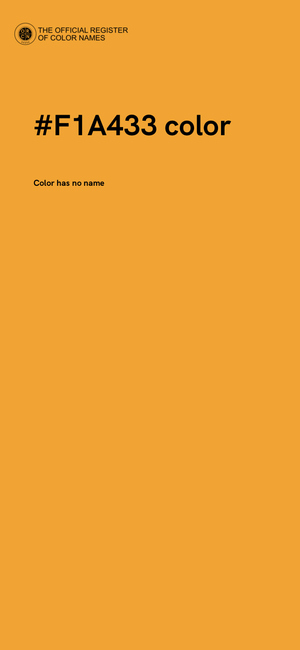 #F1A433 color image