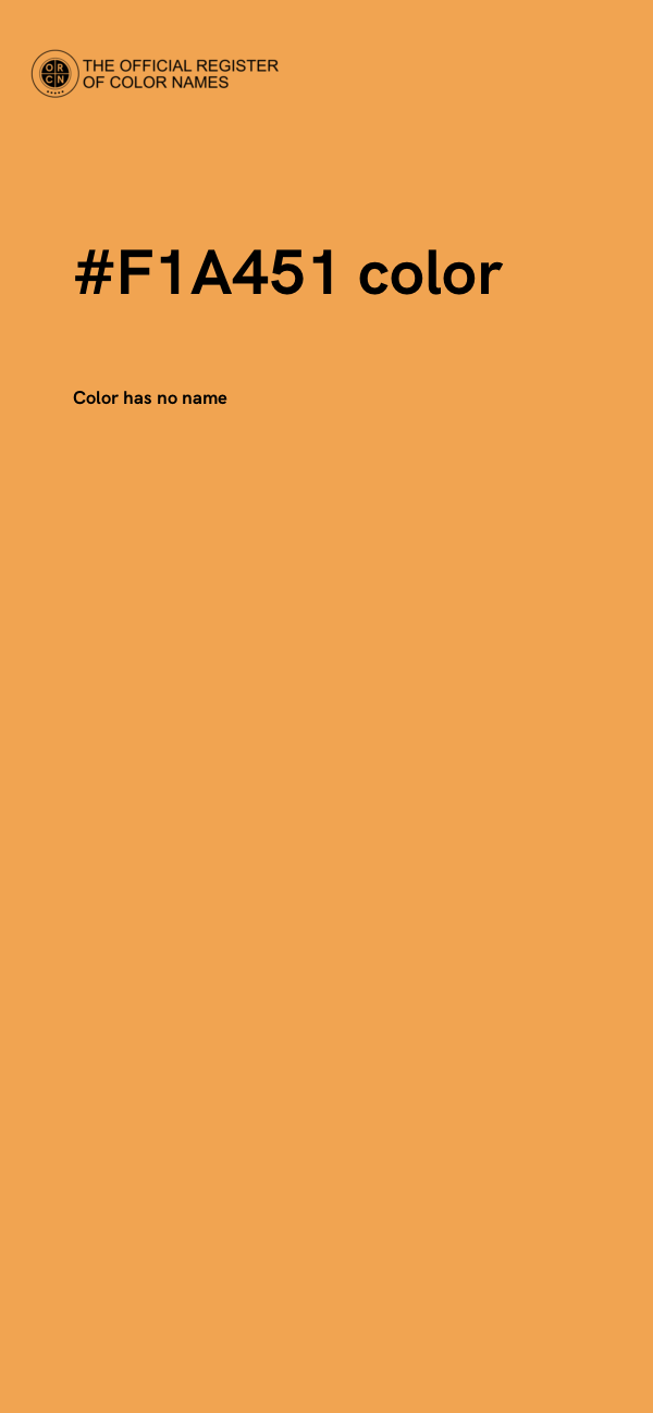 #F1A451 color image