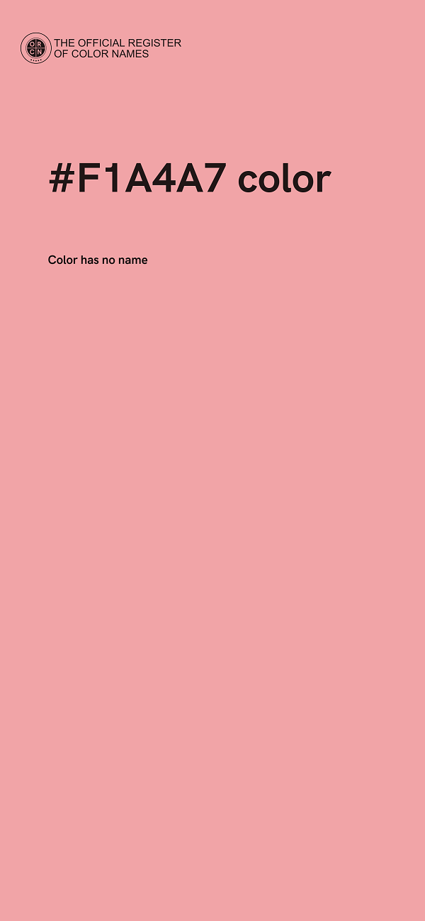 #F1A4A7 color image