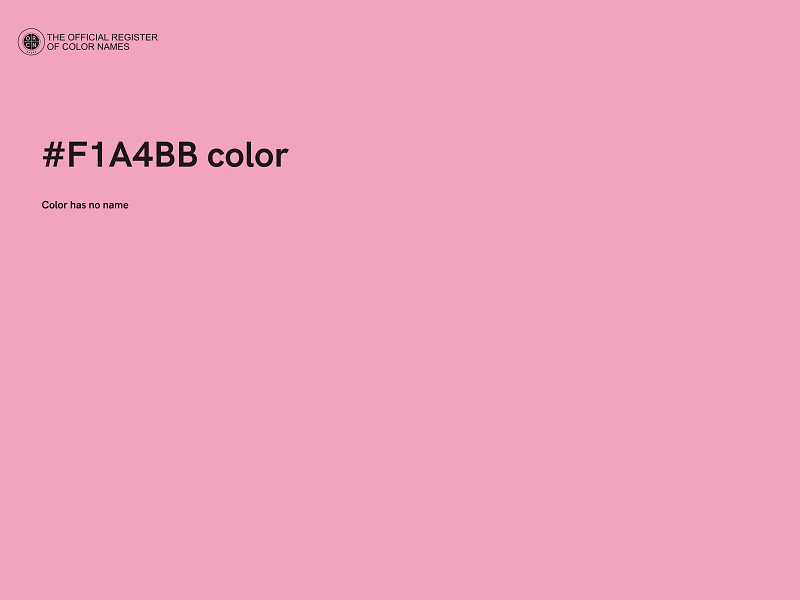 #F1A4BB color image