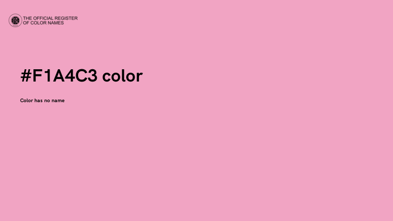#F1A4C3 color image