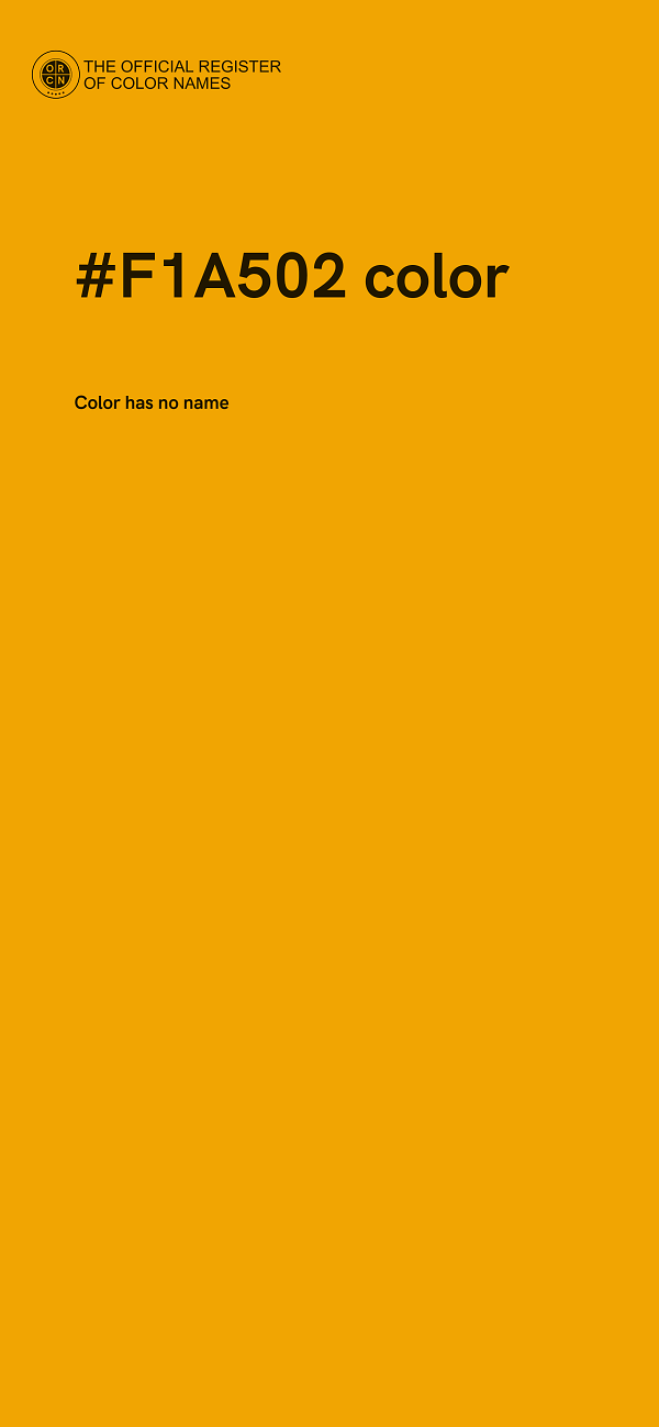 #F1A502 color image