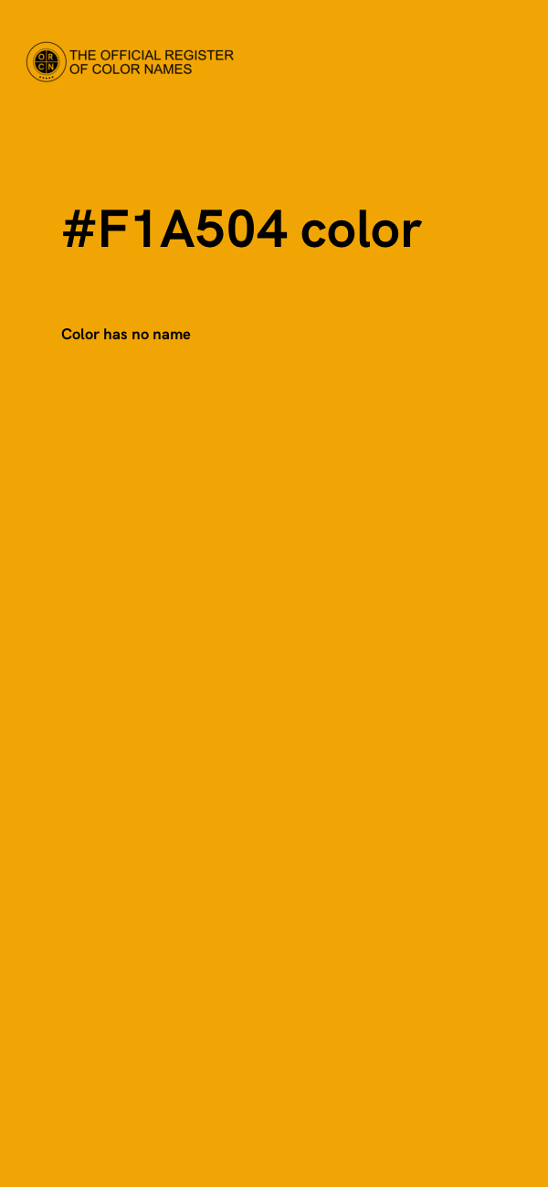 #F1A504 color image
