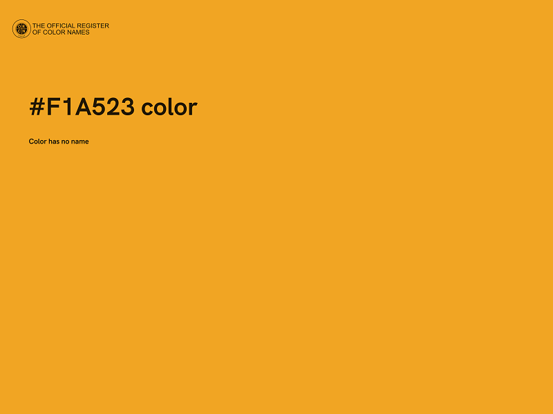 #F1A523 color image