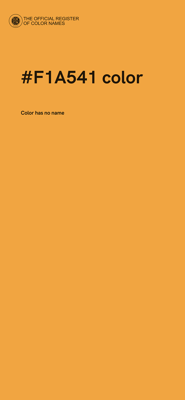 #F1A541 color image