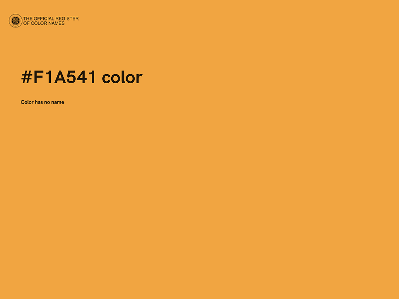 #F1A541 color image