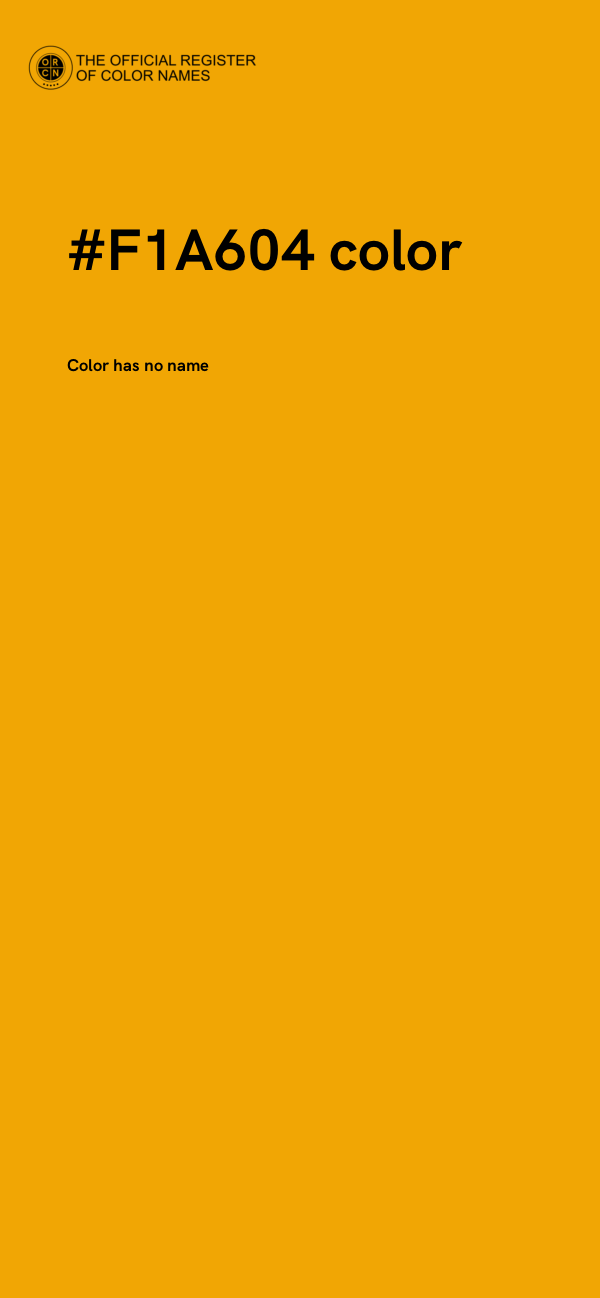 #F1A604 color image