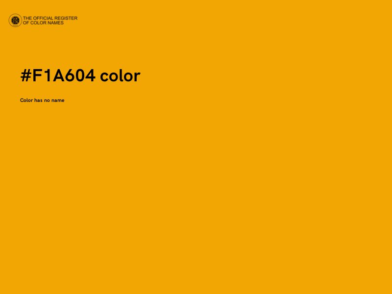#F1A604 color image
