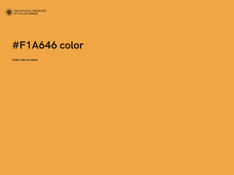 #F1A646 color image