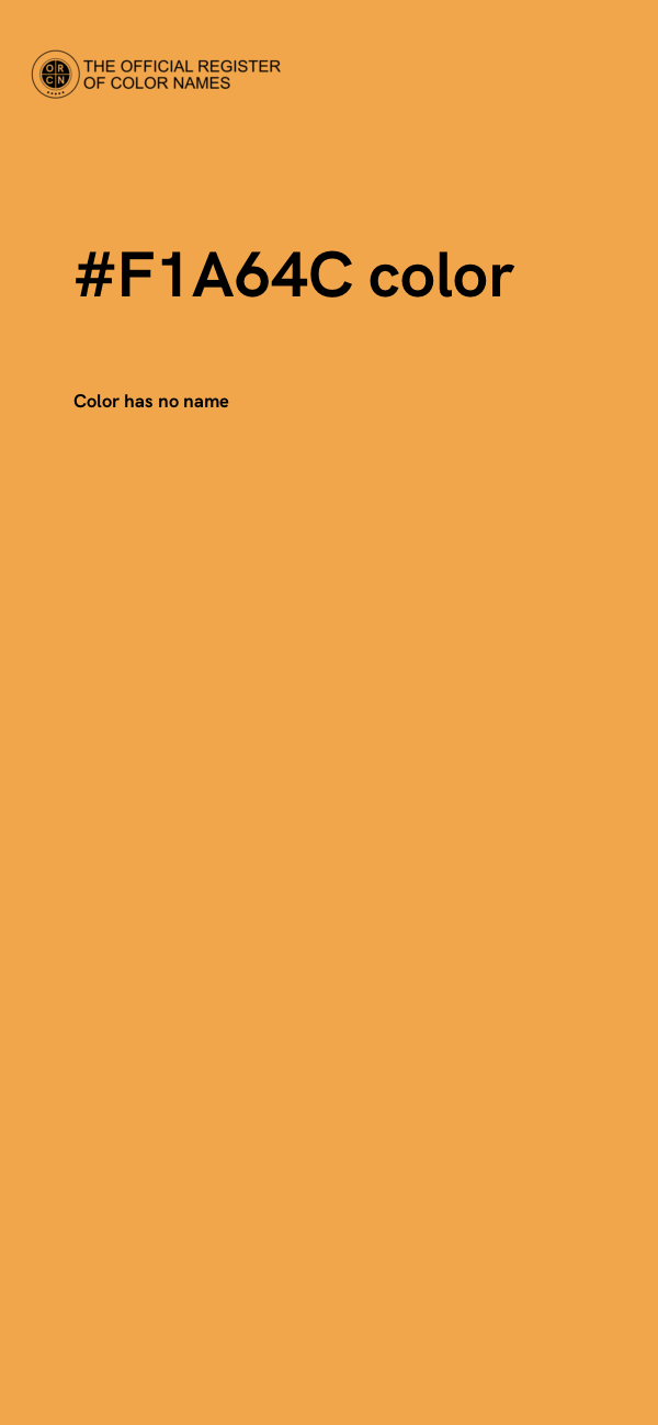 #F1A64C color image