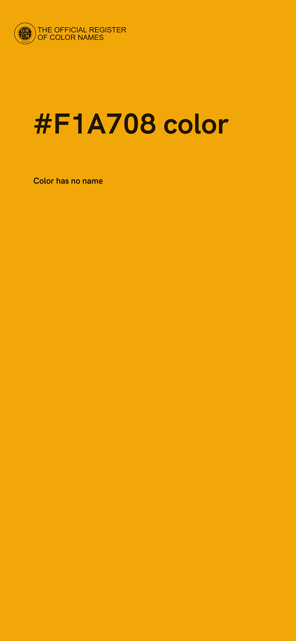 #F1A708 color image