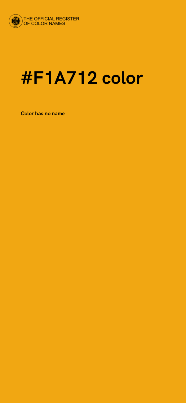 #F1A712 color image